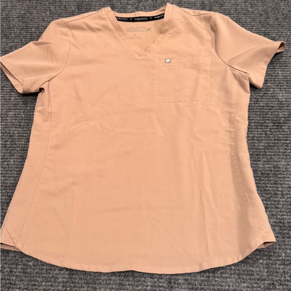 Fabletics Tops - Fabletics tan colored women’s scrub top Women’s Small